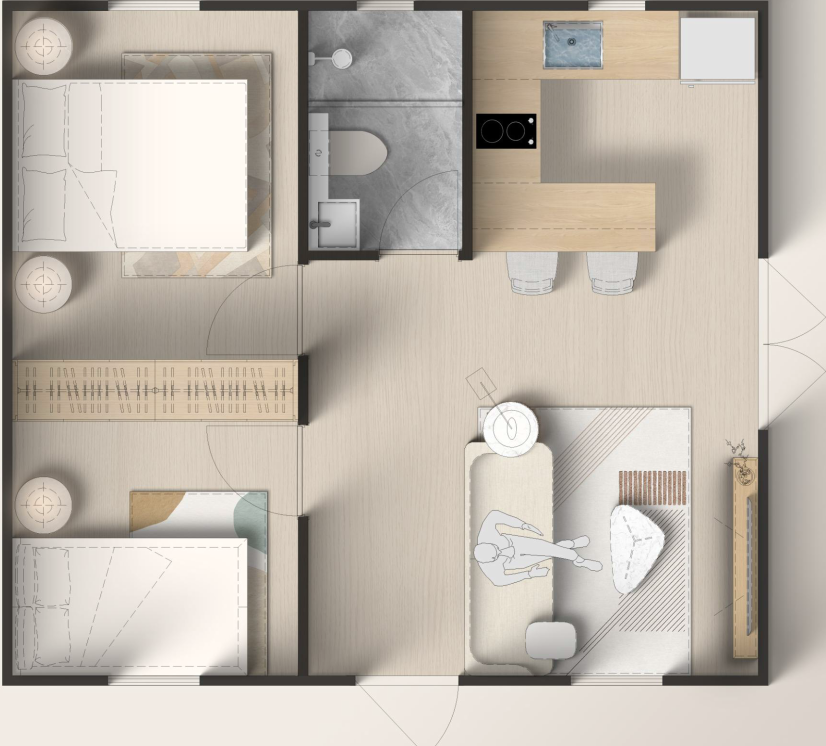 Flip Classic B accessory dwelling unit modern façade