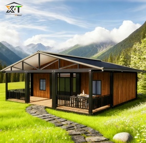 Waterproof Inclined Roof 2 3 4 Bedroom Casa Prefabricated Prefab Modular Mobile Tiny Home Folding Expandable Container House