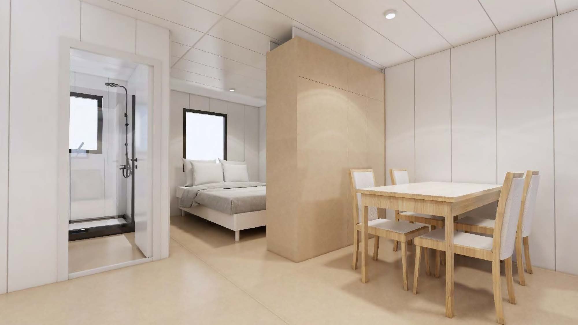 Expandable Deluxe Prefab Home Modern Interior Living Space