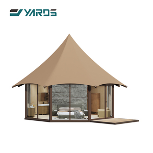 Outdoor Weatherproof Luxury Resort Glamping Steel Frame Tents Houses