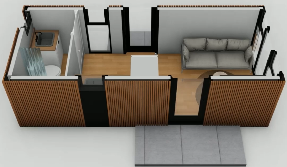 Flat Pack Container House engineered for multi-storey emergency management centers