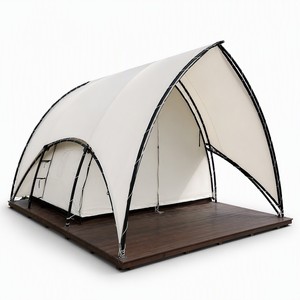 Sailboat Glamping Tent 900D Oxford 4x6m Waterproof Luxury Camping Resort Accommodation 3-6 Person