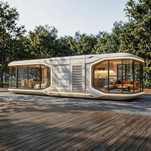 New Arrival ADU Capsule House Modular House with Kitchen Midea AC Outdoor Glamping Pod Backyard Shed